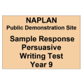 NAPLAN Demo Answers Writing Persuasive Year 9